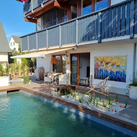 VIP Studio 22 mit Freisitz Terrasse, Kaminofen, Sauna Neuffen Exterior foto